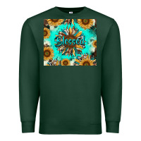 Sports Green blessed sunflowers Premium Sweatshirt - RanaPortraitStore