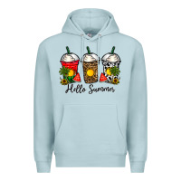 Blue Mist hello summer Premium Hoodie - CowhideDigitalArt
