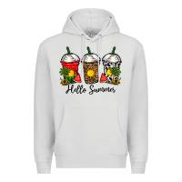 Dove Grey hello summer Premium Hoodie - CowhideDigitalArt