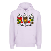 Lilac hello summer Premium Hoodie - CowhideDigitalArt