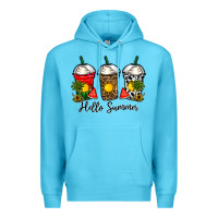 Ocean Blue hello summer Premium Hoodie - CowhideDigitalArt