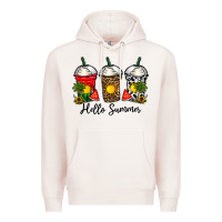 Pale Pink hello summer Premium Hoodie - CowhideDigitalArt