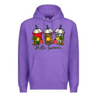 Purple hello summer Premium Hoodie - CowhideDigitalArt