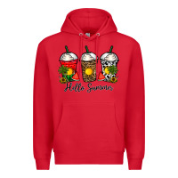 Red hello summer Premium Hoodie - CowhideDigitalArt