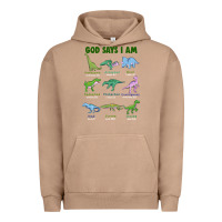 Pigment Burro god says i am dinosaurs Urban Hoodie - JahusDesignShop