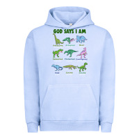 Pigment Grape Ice god says i am dinosaurs Urban Hoodie - JahusDesignShop