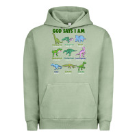 Pigment Oil Green god says i am dinosaurs Urban Hoodie - JahusDesignShop