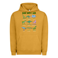 Pigment Peanut Butter god says i am dinosaurs Urban Hoodie - JahusDesignShop