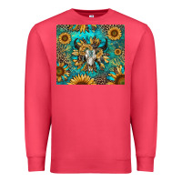 Cardinal bull skull sunflowers Premium Sweatshirt - RanaPortraitStore