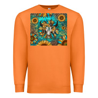 Carrot bull skull sunflowers Premium Sweatshirt - RanaPortraitStore