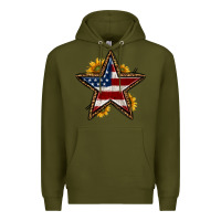 Army Green western 4th of july star Premium Hoodie - HRA Design Shop