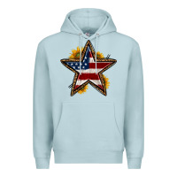 Blue Mist western 4th of july star Premium Hoodie - HRA Design Shop