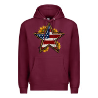 Burgundy western 4th of july star Premium Hoodie - HRA Design Shop