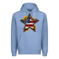 Colony Blue western 4th of july star Premium Hoodie - HRA Design Shop
