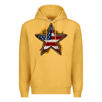 Mustard western 4th of july star Premium Hoodie - HRA Design Shop