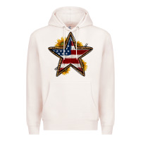 Pale Pink western 4th of july star Premium Hoodie - HRA Design Shop