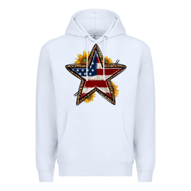 Western 4th Of July Star Premium Hoodie by HRA Design Shop | Teevron