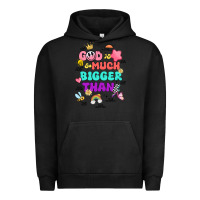 Pigment Black god is bigger design Urban Hoodie - JahusDesignShop
