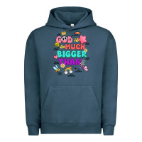 Pigment Midnight Navy god is bigger design Urban Hoodie - JahusDesignShop