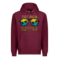Burgundy hot mom summer Premium Hoodie - CowhideDigitalArt