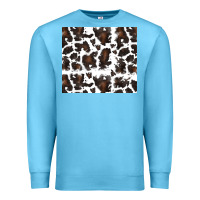 Ocean Blue cowhide pattern Premium Sweatshirt - RanaPortraitStore