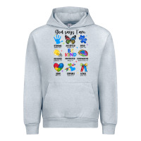 Heather Grey god says i am autism Urban Hoodie - JahusDesignShop