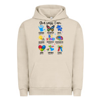 Pigment French Oak god says i am autism Urban Hoodie - JahusDesignShop
