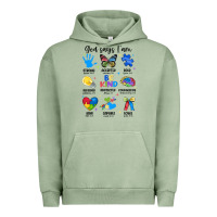 Pigment Oil Green god says i am autism Urban Hoodie - JahusDesignShop