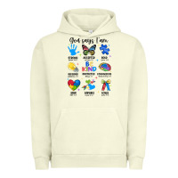 Pigment Pistachio god says i am autism Urban Hoodie - JahusDesignShop