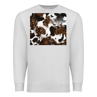 Dove Grey cowhide and leopard pattern Premium Sweatshirt - RanaPortraitStore