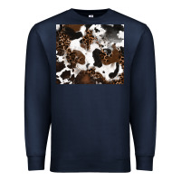 Navy cowhide and leopard pattern Premium Sweatshirt - RanaPortraitStore