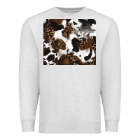 Oatmeal Heather cowhide and leopard pattern Premium Sweatshirt - RanaPortraitStore
