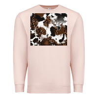 Pale Pink cowhide and leopard pattern Premium Sweatshirt - RanaPortraitStore
