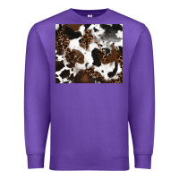 Purple cowhide and leopard pattern Premium Sweatshirt - RanaPortraitStore