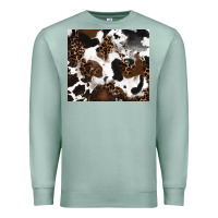 Seafoam cowhide and leopard pattern Premium Sweatshirt - RanaPortraitStore