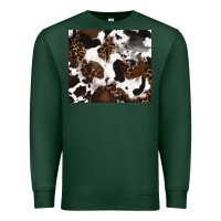 Sports Green cowhide and leopard pattern Premium Sweatshirt - RanaPortraitStore