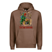 Chestnut Skeleton tis the season Premium Hoodie - FaDigitalArtStudio