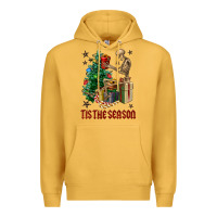 Mustard Skeleton tis the season Premium Hoodie - FaDigitalArtStudio