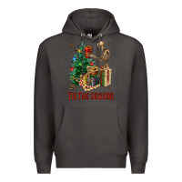 Smoke Skeleton tis the season Premium Hoodie - FaDigitalArtStudio