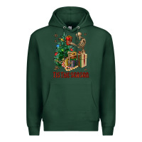 Sports Green Skeleton tis the season Premium Hoodie - FaDigitalArtStudio