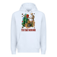 White Skeleton tis the season Premium Hoodie - FaDigitalArtStudio