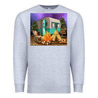 Heather Grey camping Premium Sweatshirt - RanaPortraitStore