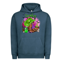 Pigment Midnight Navy spooky cowgirl  halloween Urban Hoodie - AdoDesignShop