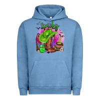 Pigment Pebble Blue spooky cowgirl  halloween Urban Hoodie - AdoDesignShop