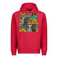 Cardinal two cute heifers seamless pattern Premium Hoodie - HRA Design Shop