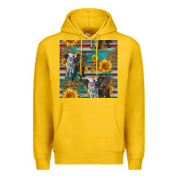Lemon two cute heifers seamless pattern Premium Hoodie - HRA Design Shop