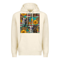 Tofu two cute heifers seamless pattern Premium Hoodie - HRA Design Shop