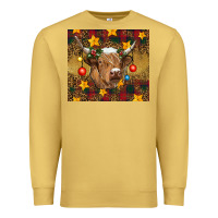 Antique Gold Christmas cow Premium Sweatshirt - RanaPortraitStore