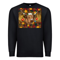 Black Christmas cow Premium Sweatshirt - RanaPortraitStore