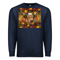 Navy Christmas cow Premium Sweatshirt - RanaPortraitStore